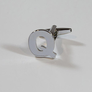 Gemelli Cufflink Letter Q 100% Ottone